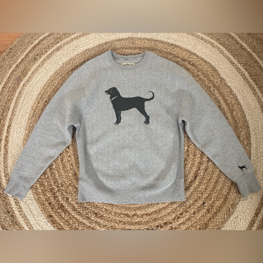 The Black Dog Gray Sweatshirt with Black Dog Silhouette